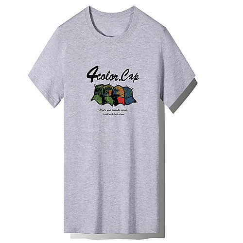 

Men's Unisex Tee T shirt Hot Stamping Graphic Prints Letter Plus Size Print Short Sleeve Casual Tops Cotton Basic Fashion Designer Big and Tall White Black Light gray