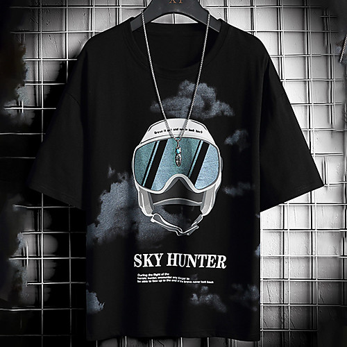 

Men's Unisex Tee T shirt Hot Stamping Graphic Prints Glasses Letter Plus Size Print Short Sleeve Casual Tops Cotton Basic Fashion Designer Big and Tall White Black