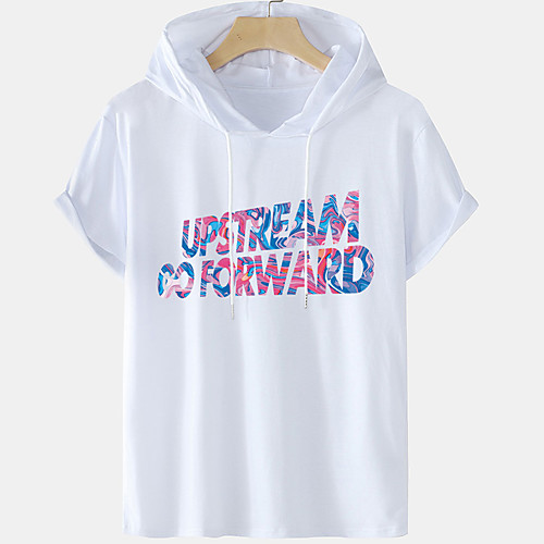 

Men's Unisex Tee T shirt Hot Stamping Graphic Prints Letter Plus Size Short Sleeve Casual Tops Cotton Basic Designer Big and Tall White Blue Black