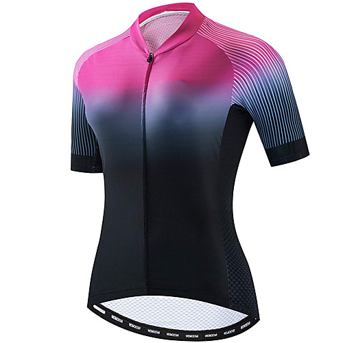 

21Grams Women's Short Sleeve Cycling Jersey Summer Spandex Polyester Black / Red Stripes Gradient Bike Jersey Top Mountain Bike MTB Road Bike Cycling Quick Dry Moisture Wicking Breathable Sports