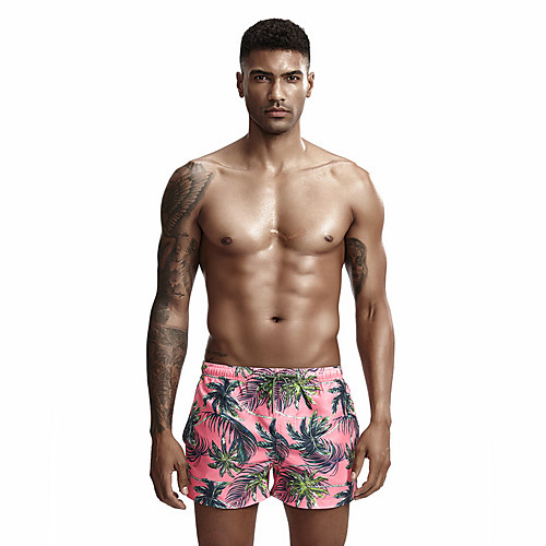 

Men's Shorts Sports Holiday Shorts Pants Graphic Tropical Short Print Blushing Pink