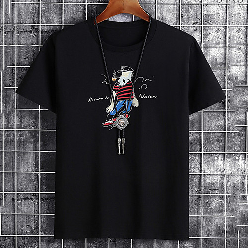 

Men's Unisex Tee T shirt Hot Stamping Graphic Prints Letter Plus Size Print Short Sleeve Casual Tops Cotton Basic Fashion Designer Big and Tall White Black Khaki