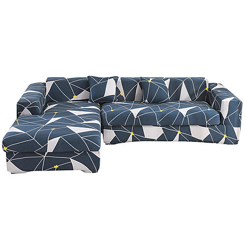 

Print Dustproof Stretch Slipcovers Stretch Sofa Cover Super Soft Fabric Couch Cover Fit For 1 to 4 Cushion Couch And L Shape Sofa (You will Get 1 Throw Pillow Case as free Gift)