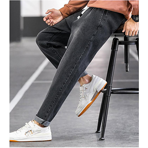 

Men's Chino Pants Jeans Pants Solid Colored Black Blue