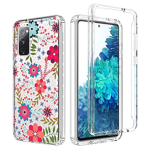 

Flower Graphic Bumper Phone Case For Samsung Galaxy S21 Plus S21 Ultra S20 Plus S20 Ultra Note 10 Plus Shockproof Dustproof TPU Transparent Back Cover For Samsung Galaxy A52 A72 A32 A42 A71
