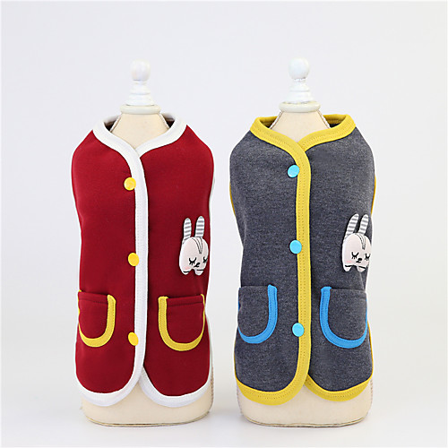 

Dog Cat Sweatshirt Solid Colored Cute Sweet Dailywear Casual / Daily Winter Dog Clothes Puppy Clothes Dog Outfits Warm Red Gray Costume for Girl and Boy Dog Polyester Cotton S M L XL XXL