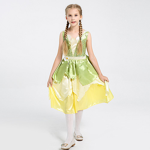 

Dorothy Cosplay Costume Costume Vacation Dress Girls' Movie Cosplay A-Line Slip Cosplay Green Dress Christmas Halloween Children's Day Polyester / Cotton