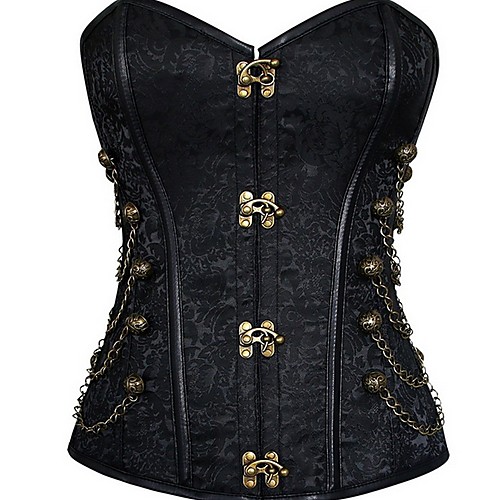 

Corset Women's Polyester Buckle Fashion Shapewear Overbust Corset Not Specified Light Brown S