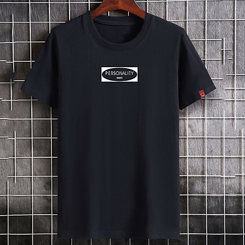 

Men's Unisex Tee T shirt Hot Stamping Graphic Prints Letter Plus Size Print Short Sleeve Casual Tops Cotton Basic Fashion Designer Big and Tall White Black Dark Gray