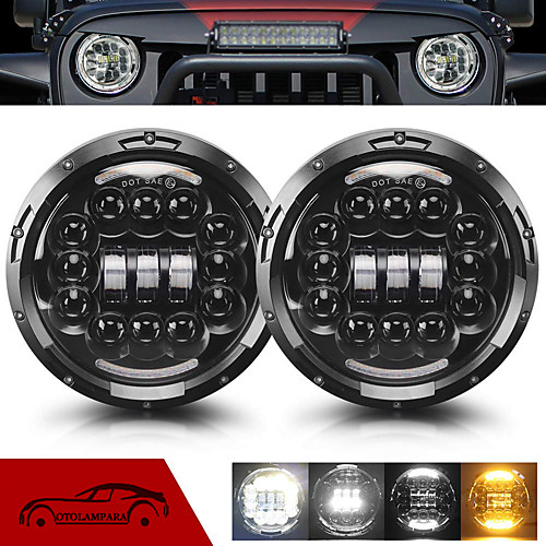

OTOLAMPARA 400W LED Headlight Special for Suzuki/ Mazda/ Jeep/ Land Rover 7 Inches SUV Headlamp H4 High Low Beam Kit IP68 Waterproof 2pcs