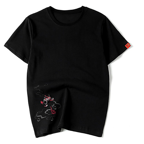 

Men's Unisex Tee T shirt Hot Stamping Graphic Prints Phoenix Plus Size Print Short Sleeve Casual Tops Cotton Basic Fashion Designer Big and Tall White Black