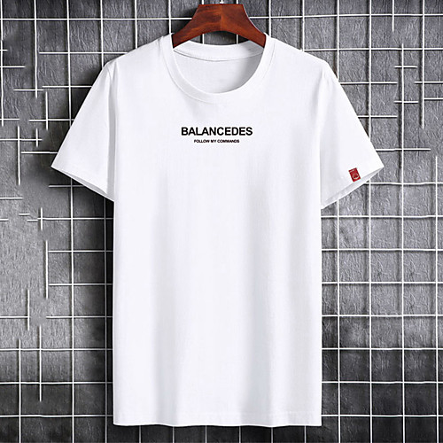 

Men's Unisex Tee T shirt Hot Stamping Graphic Prints Letter Plus Size Print Short Sleeve Casual Tops Cotton Basic Fashion Designer Big and Tall White Black Dark Gray