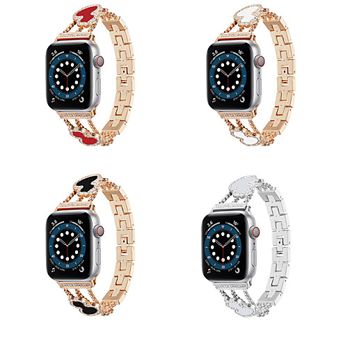 

Smart Watch Band for Apple iWatch 1 pcs Jewelry Design Zinc alloy Replacement Wrist Strap for Apple Watch Series SE / 6/5/4/3/2/1