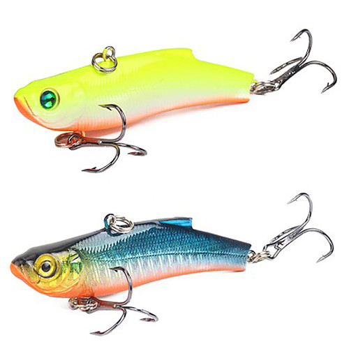 

1 pcs Fishing Lures Fishing Bait Hard Bait Vibration / VIB lifelike 3D Eyes Sinking Bass Trout Pike Sea Fishing Bait Casting Spinning