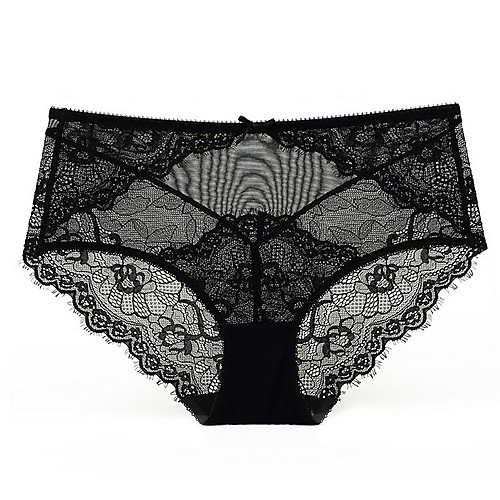 

Women's Lace Brief Micro-elastic Low Waist Black S