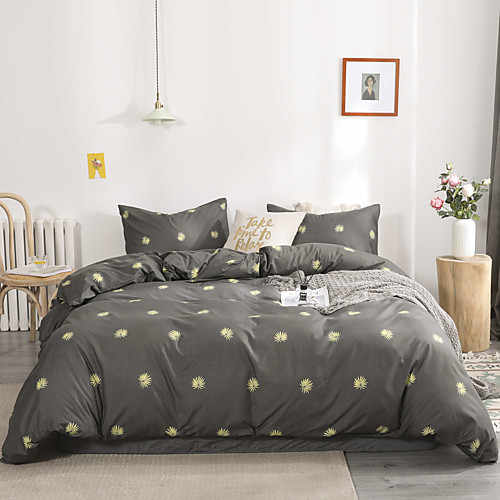 

Duvet Cover Sets 3 Piece Rayon / Polyester Floral / Botanical Rainbow Reactive Print Bohemian Style