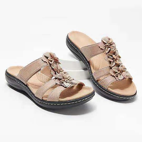 

Women's Sandals Comfort Shoes Wedge Heel Round Toe PU Solid Colored Almond Black Blue