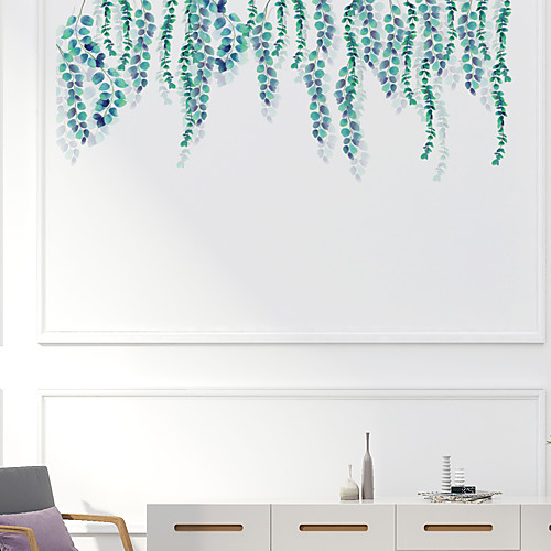 

Floral Plants Wall Stickers Study Room Bedroom Removable Pre-pasted PVC Home Decoration Wall Decal 1pc