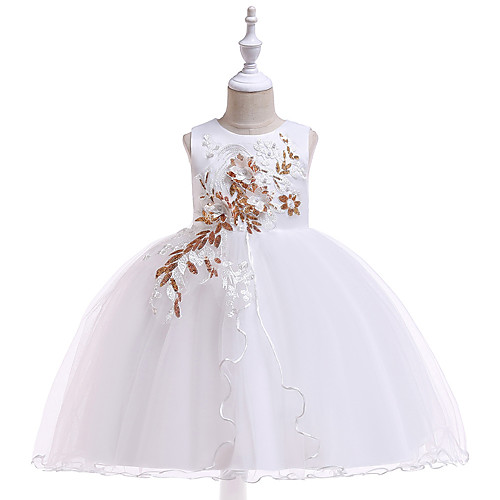 

Princess Dress Party Costume Flower Girl Dress Men's Girls' Movie Cosplay Christmas New Year's Golden White Purple Dress Christmas New Year Polyester / Cotton