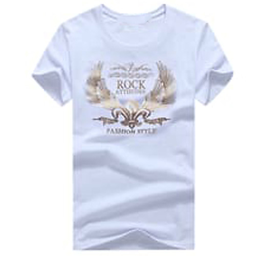 

Men's Unisex Tee T shirt Hot Stamping Graphic Prints Wings Letter Plus Size Print Short Sleeve Casual Tops 100% Cotton Basic Designer Big and Tall White Black Light gray