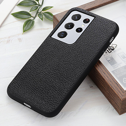 

Phone Case For Samsung Galaxy Back Cover S10 A10 A50 M30 A40 A70 Galaxy A2 Core S10e Galaxy A60 Galaxy A10e Shockproof Dustproof Solid Colored Genuine Leather