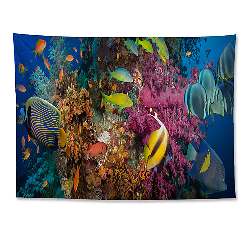 

Wall Tapestry Art Decor Blanket Curtain Hanging Home Bedroom Living Room Decoration Polyester Fish