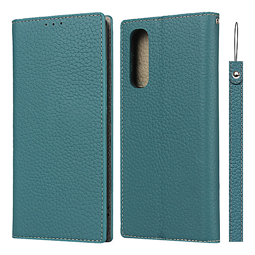

Phone Case For OPPO Full Body Case Oppo A73s OPPO Reno3 Shockproof Dustproof Solid Colored PU Leather Genuine Leather