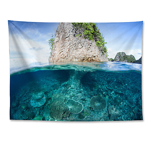 

Wall Tapestry Art Decor Blanket Curtain Hanging Home Bedroom Living Room Decoration Polyester Seabed