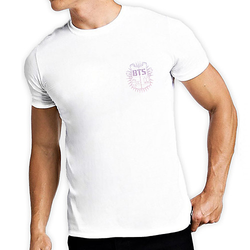 

Men's Unisex Tee T shirt Hot Stamping Graphic Prints Letter Plus Size Print Short Sleeve Casual Tops Cotton Basic Fashion Designer Big and Tall White
