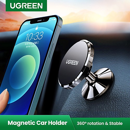 

UGREEN Phone Holder Stand Mount Car Car Holder Stickup Type Magnetic Phone Holder Silicone Aluminum Alloy Phone Accessory iPhone 12 11 Pro Xs Xs Max Xr X 8 Samsung Glaxy S21 S20 Note20