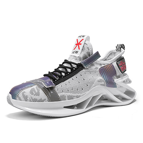 

Men's Trainers Athletic Shoes Sporty Daily Running Shoes Mesh Breathable White Black Orange Spring Summer