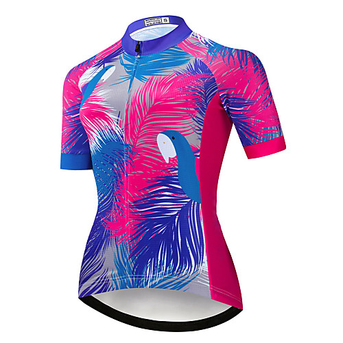 

21Grams Women's Short Sleeve Cycling Jersey Summer Spandex Polyester Blue Bike Jersey Top Mountain Bike MTB Road Bike Cycling Quick Dry Moisture Wicking Breathable Sports Clothing Apparel / Stretchy