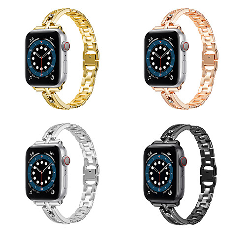

Smart Watch Band for Apple iWatch 1 pcs Jewelry Design Zinc alloy Replacement Wrist Strap for Apple Watch Series SE / 6/5/4/3/2/1