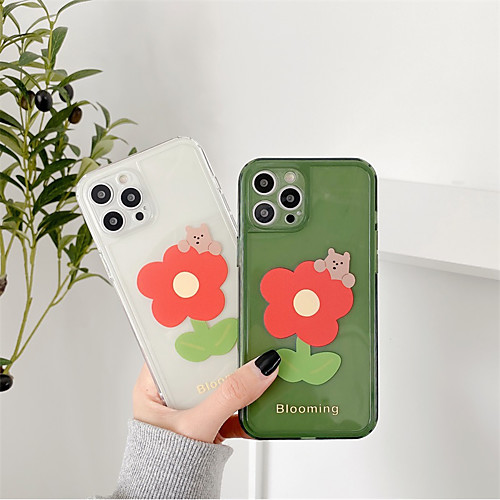 

Phone Case For Apple Back Cover iPhone 12 Pro Max 11 SE 2020 X XR XS Max 8 7 Shockproof Dustproof Flower TPU