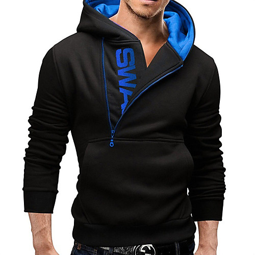 

slim fit halfzip jacket hooded hoodie sweatshirt hooded sweater, navy, xxl, gec401