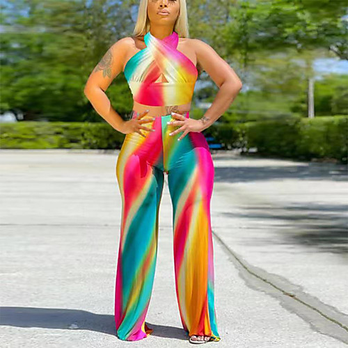 

Women's Casual / Daily 2021 color Jumpsuit Stripes