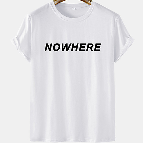 

Men's Unisex Tee T shirt Hot Stamping Graphic Prints Letter Plus Size Short Sleeve Casual Tops Cotton Basic Designer Big and Tall White Khaki Green