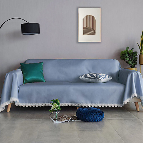 

Sofa Cover Sofa Blanket Summer Cool Ice Silk /Cushion Cover Dust-Proof Cover Non-Slip Cool/Fit for 1-4 Cushion Couch and L Shape Sofa