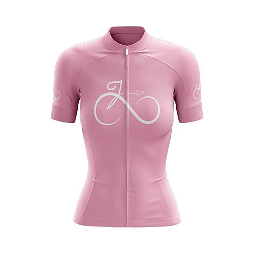 

21Grams Women's Short Sleeve Cycling Jersey Summer Spandex Polyester Pink Bike Jersey Top Mountain Bike MTB Road Bike Cycling Quick Dry Moisture Wicking Breathable Sports Clothing Apparel / Stretchy