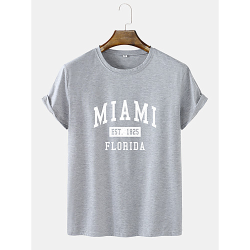 

Men's Unisex Tee T shirt Hot Stamping Graphic Prints Letter Plus Size Short Sleeve Casual Tops Cotton Basic Fashion Designer Comfortable Black Green Gray