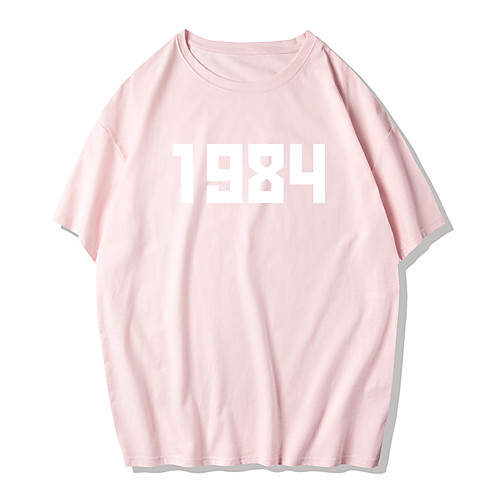 

Men's Unisex Tee T shirt Hot Stamping Graphic Prints Letter Plus Size Print Short Sleeve Street Tops 100% Cotton Basic Designer Big and Tall Black Blue Purple