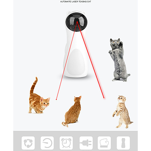 

Laser Toy Interactive Toy Interactive Cat Toys Dog Cat Kitten 1pc Rectangular Rechargeable Lighting Automatic USB Charger Releasing Pressure ABSPC Gift Pet Toy Pet Play