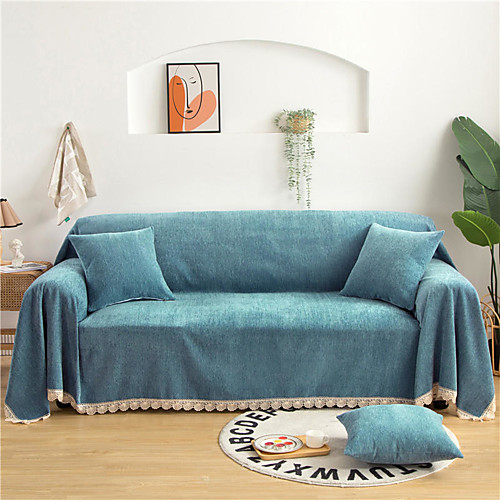 

Sofa Cover Sofa Blanket High Weight Solid Color /Dust-Proof Cover Non-Slip Elegant Stylish /Fit for 1-4 Cushion Couch and L Shape Sofa