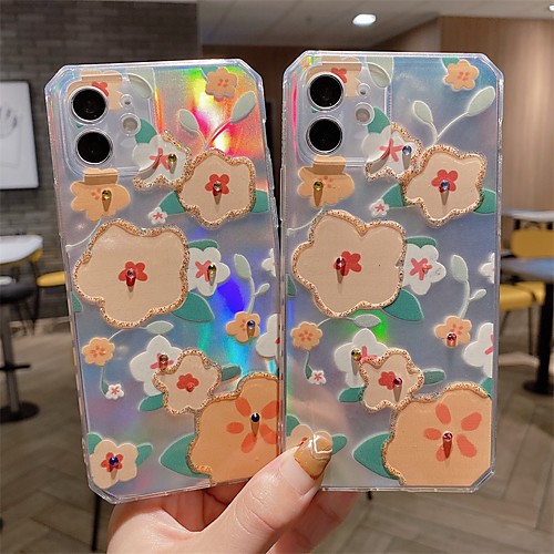 

Phone Case For Apple Back Cover iPhone 12 Pro Max 11 SE 2020 X XR XS Max 8 7 Shockproof Dustproof Pattern Flower TPU