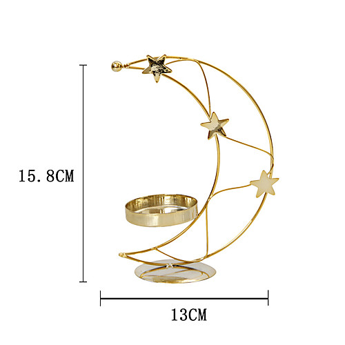 

creative simple european-style modern golden metal candle holder xingyue candle holder holiday home decoration one shipment