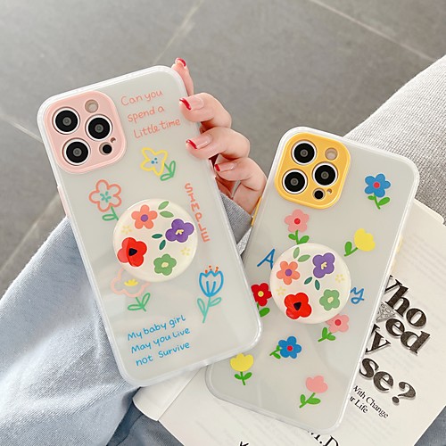 

Phone Case For Apple Back Cover iPhone 12 Pro Max 11 SE 2020 X XR XS Max 8 7 Shockproof Dustproof Flower TPU