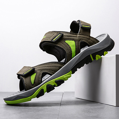 

Men's Sandals Casual Nappa Leather Black Army Green Dark Blue Spring & Summer