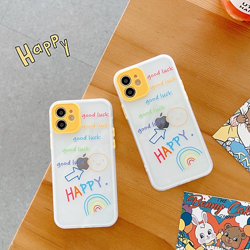

Phone Case For Apple Back Cover iPhone 12 Pro Max 11 SE 2020 X XR XS Max 8 7 Shockproof Dustproof Clear Word / Phrase TPU