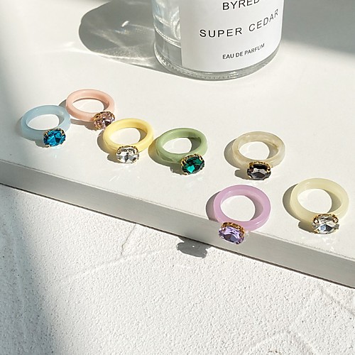 

Ring Fancy Resin Stone Stylish Simple European 1pc 8
