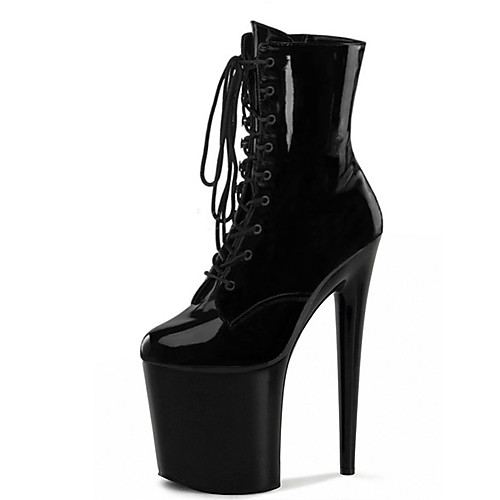 

Women's Boots Stripper Boots Platform High Heel Round Toe Booties Ankle Boots PU Lace-up Solid Colored Red White Black / Knee High Boots
